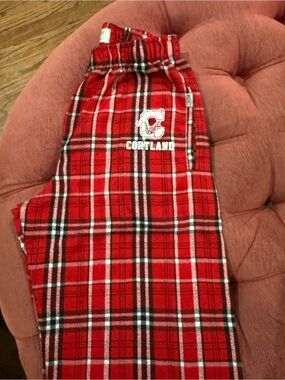 boxercraft Red Plaid Kids Pajama Bottoms with Cortland Logo